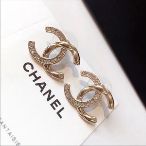 Gold Chanel Stamped earring
